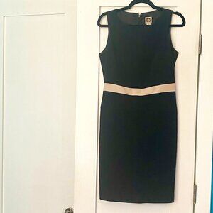 Anne Klein sleeveless black sheath dress size 4
